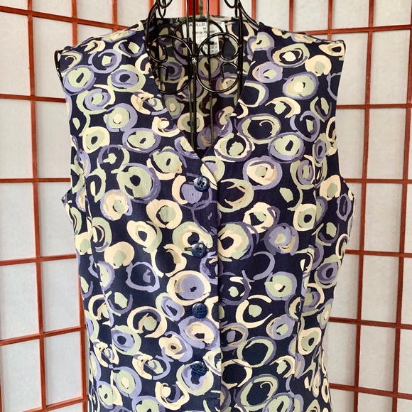 Rena Rowan Jackets & Blazers - Saville Sport Patterned Back-Tie Vest